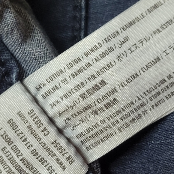 Abercrombie Jeans 4R w27 L29 Skinny Low Rise Denim Dark Wash - Picture 7 of 7